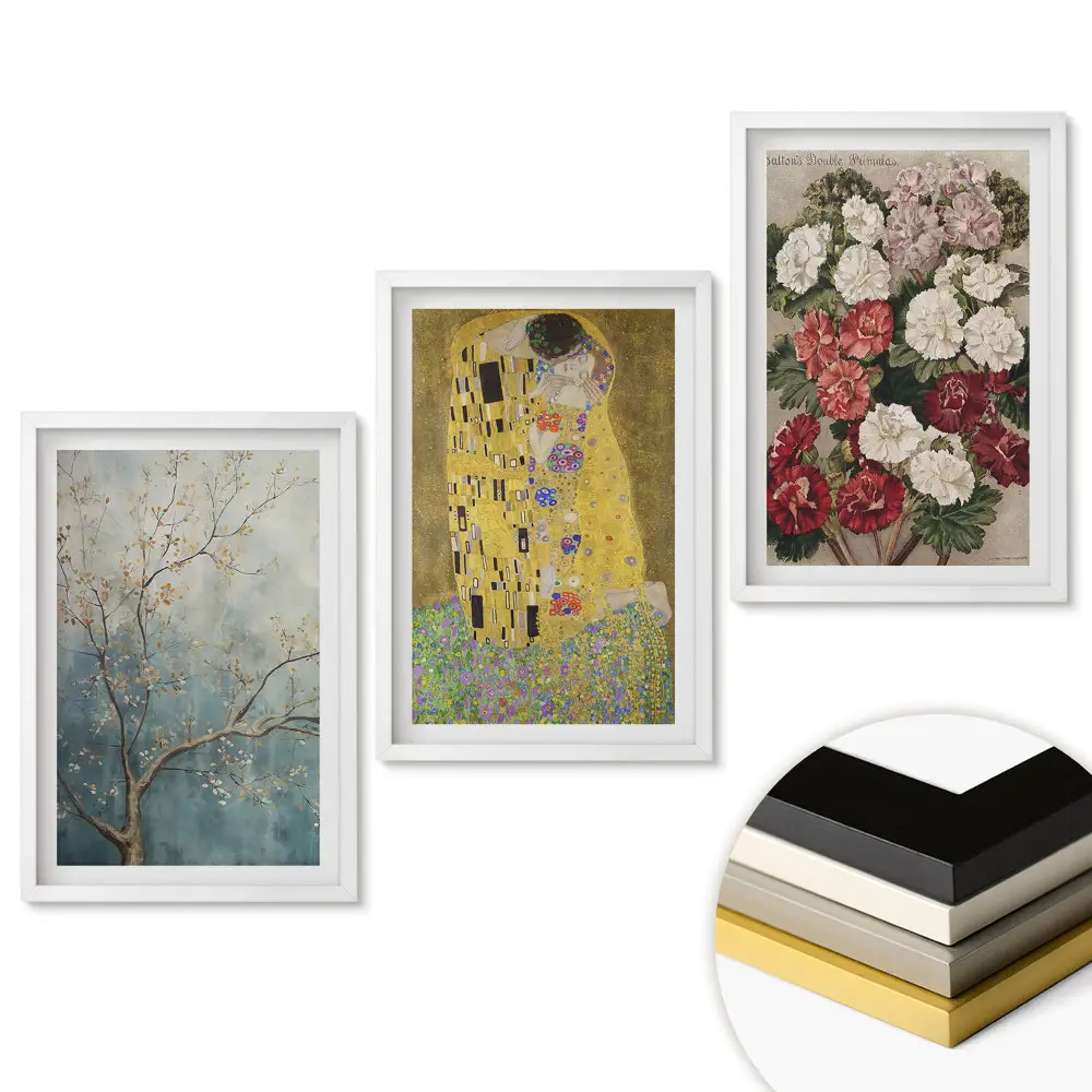 Set de tablouri pentru living Flori natură și artă în armonie