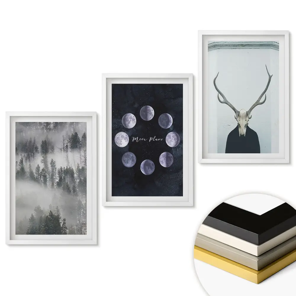 Set 3 tablouri living Magia naturii și simbolurile misterioase