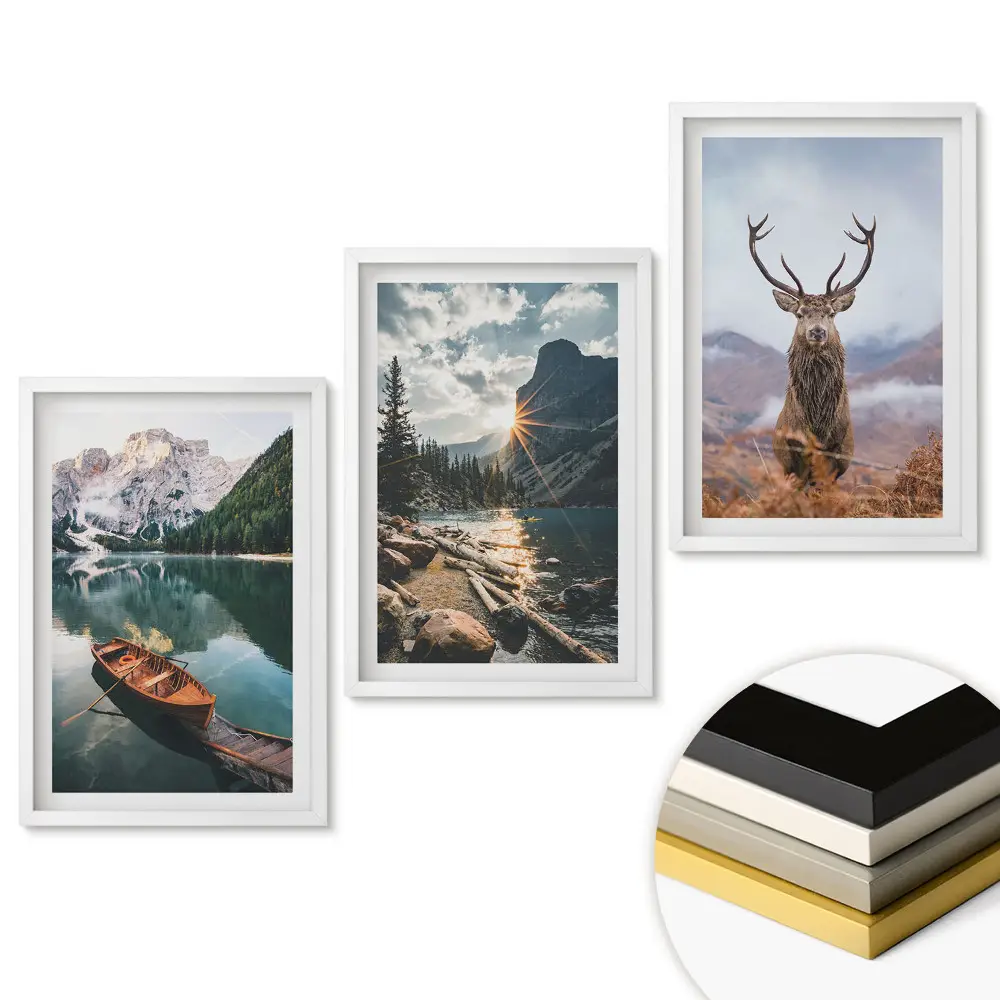 Set de 3 tablouri pentru living Frumusețea naturii