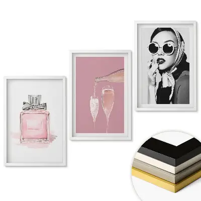 Set 3 tablouri living Eleganță și lux în trei versiuni