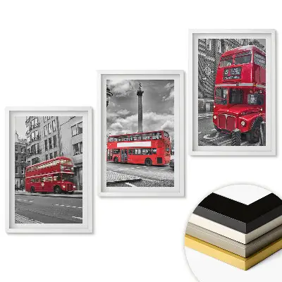 Set tablouri living Autobuze roșii în Londra