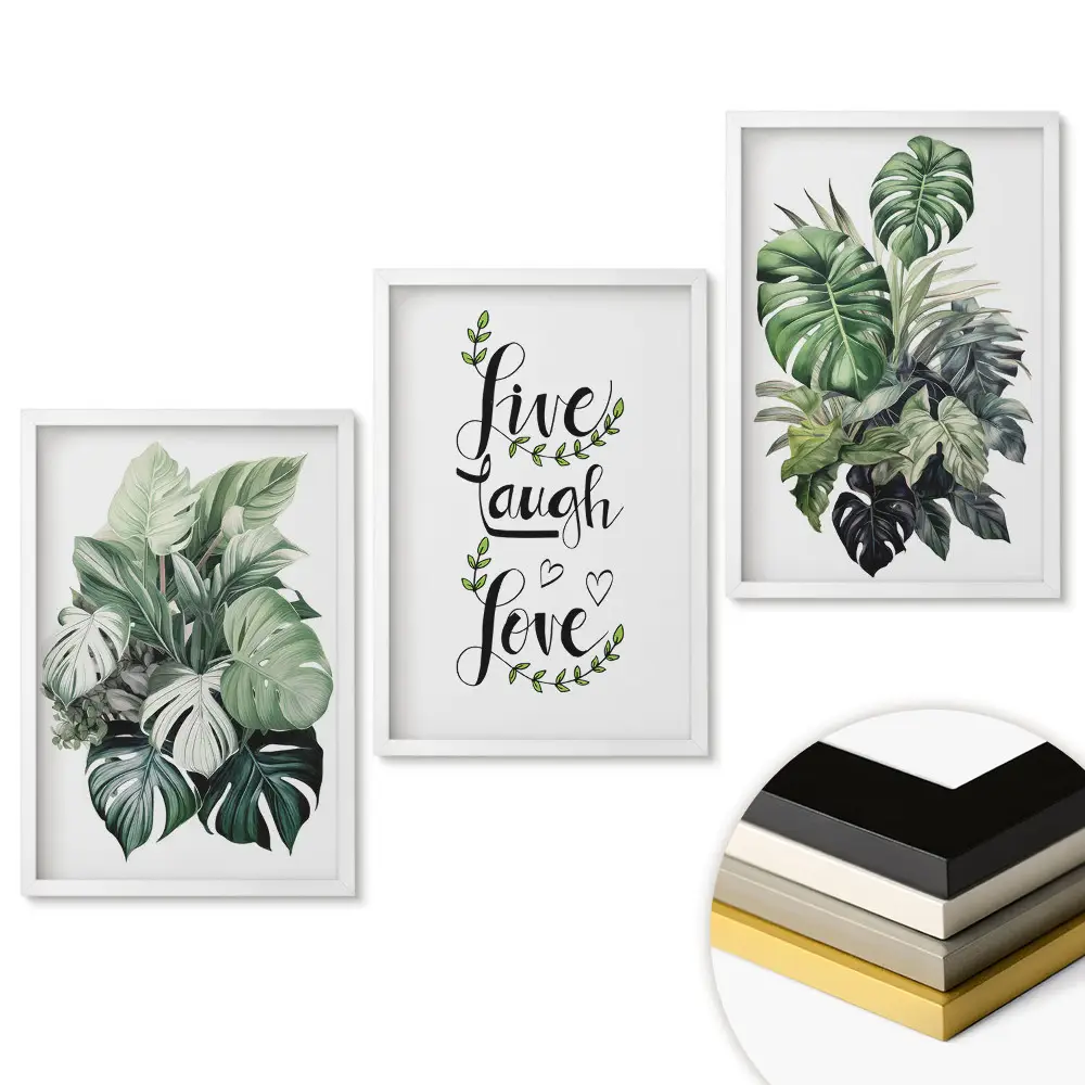 Set de tablouri pentru living Inspirații pentru interioare verzi