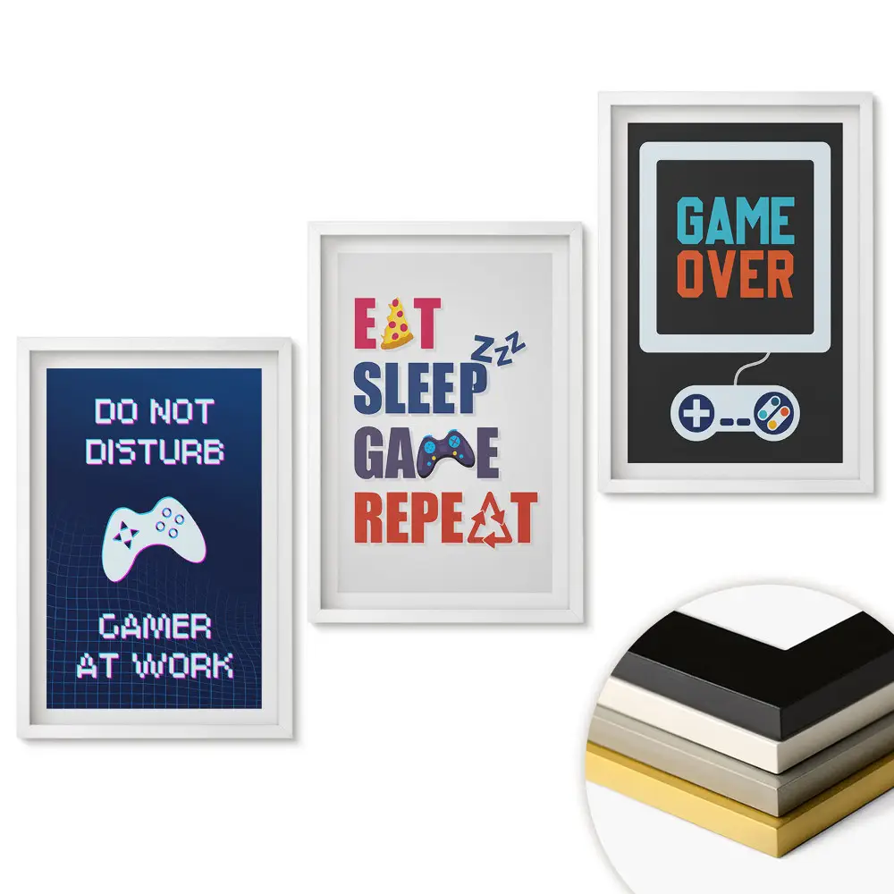 Set de tablouri pentru living cu postere pentru gameri