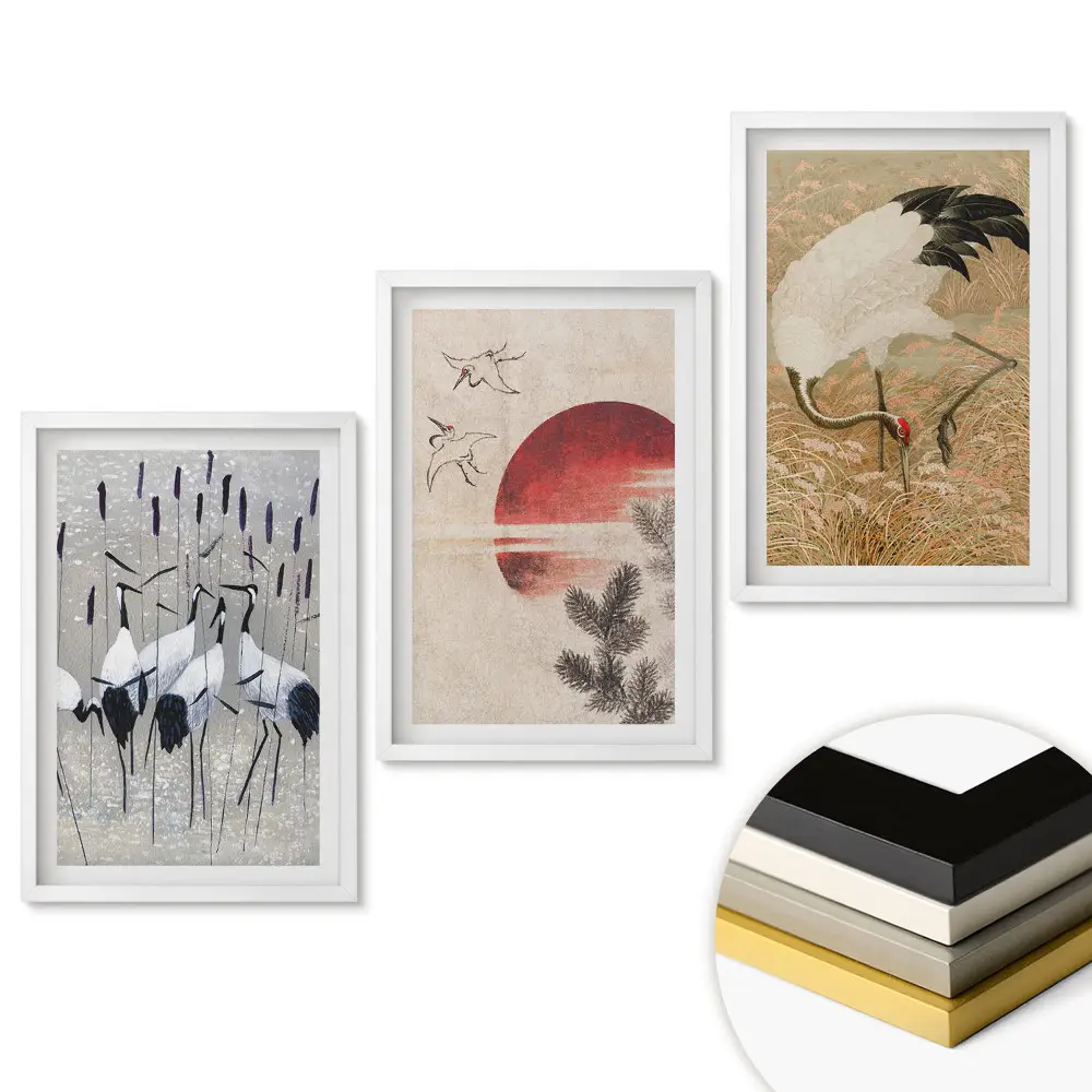 Set 3 tablouri pentru living Liniștea naturii