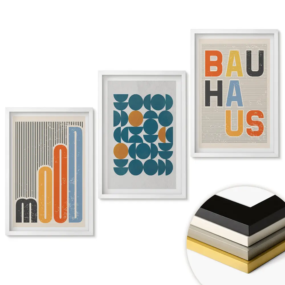 Set tablouri living Grafică modernă în stilul Bauhaus