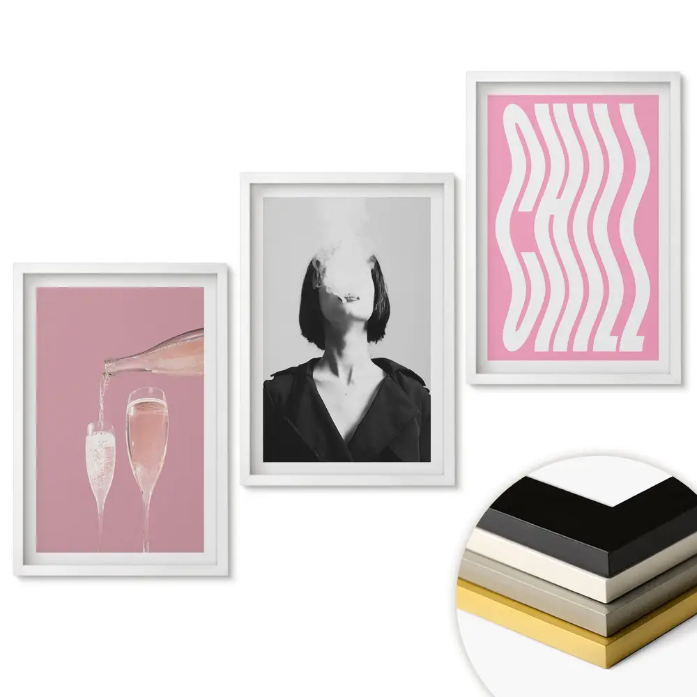 Set de tablouri pentru living Momente elegante de relaxare și bucurie