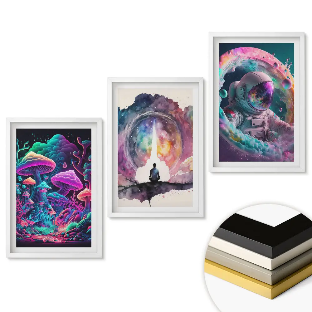 Set tablouri living Călătorii spațiale prin lumi fantastice