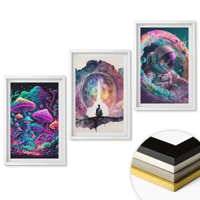 Set tablouri living Călătorii spațiale prin lumi fantastice