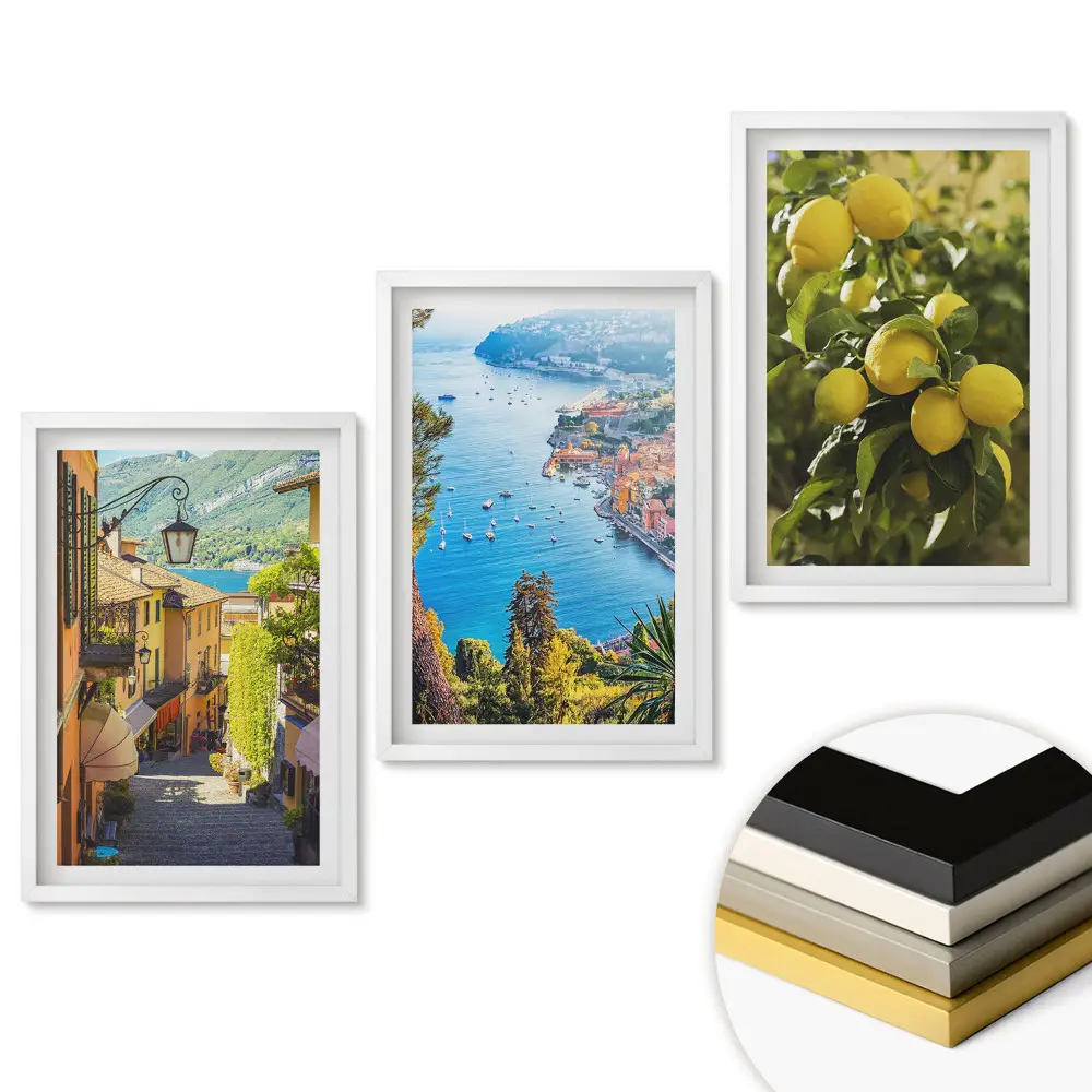 Set de 3 tablouri pentru living cu peisaje pitorești din locuri fermecătoare