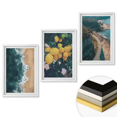 Set tablouri living Peisaje naturale și prospețimea lămâilor