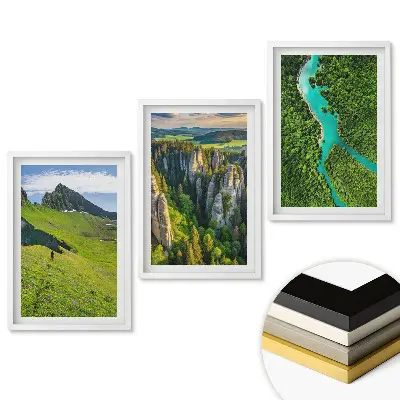Set 3 tablouri living Vederi uimitoare ale naturii în trei picturi