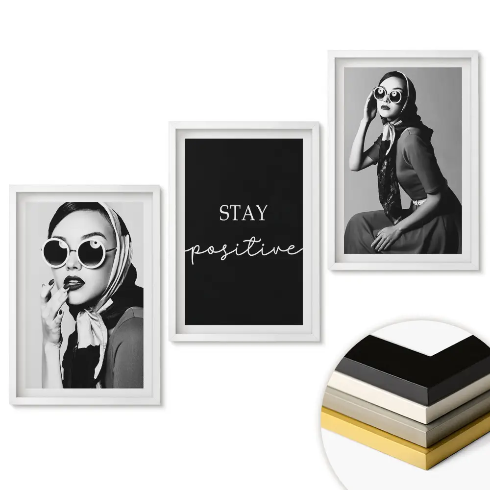 Set 3 tablouri pentru living Inspirații elegante monocromatice