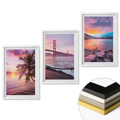 Set 3 tablouri living Vederi uimitoare ale apusului de soare