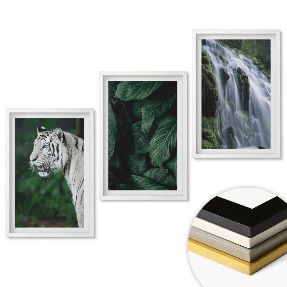 Set 3 tablouri pentru living cu tematică natură în trei versiuni
