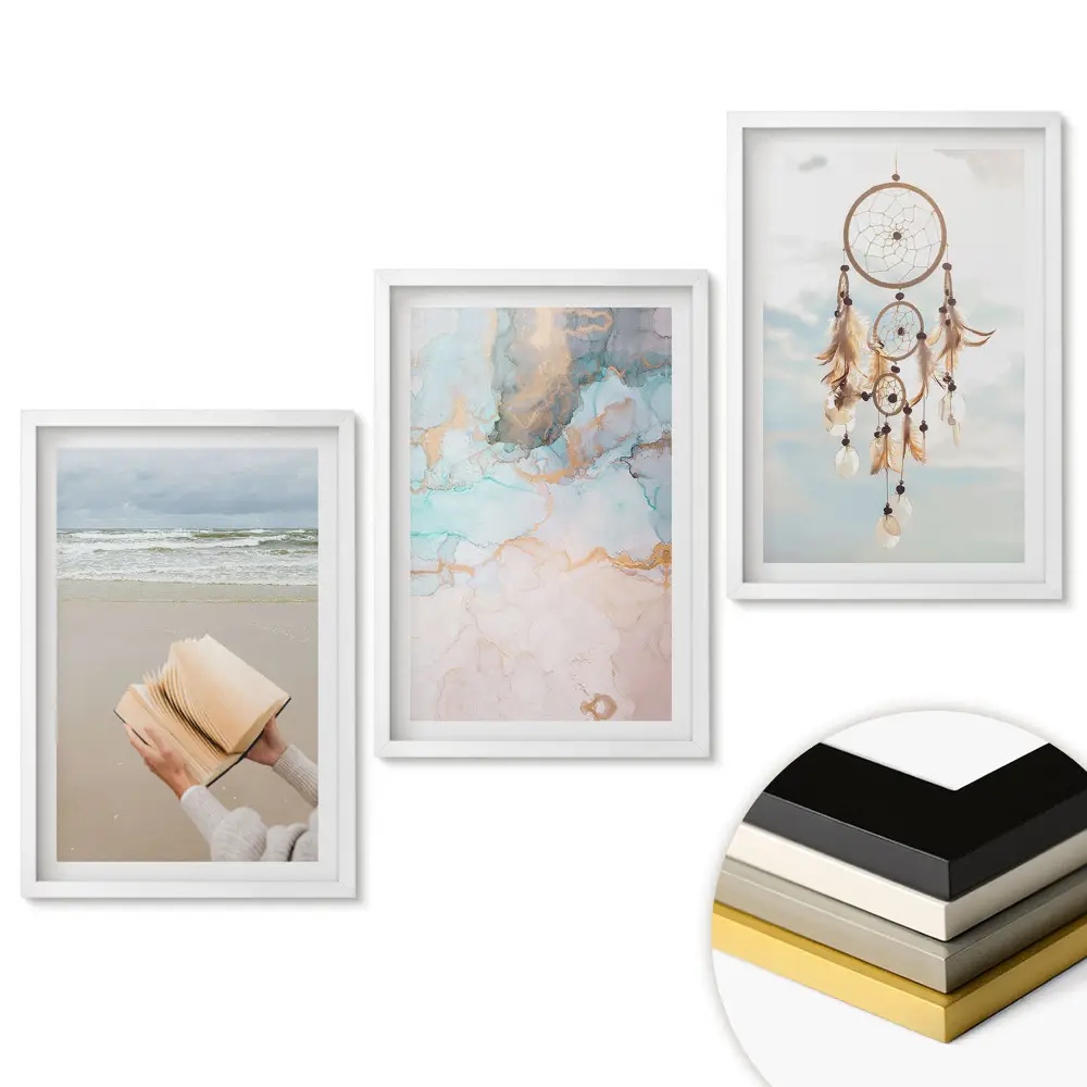 Set de 3 tablouri pentru living Arta relaxării și a inspirației în viață