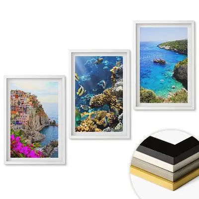 Set de tablouri pentru living cu vederi pitorești ale naturii și arhitecturii