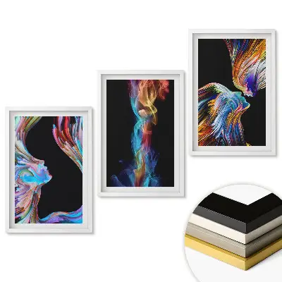 Set tablouri living Valuri colorate de emoție și mișcare