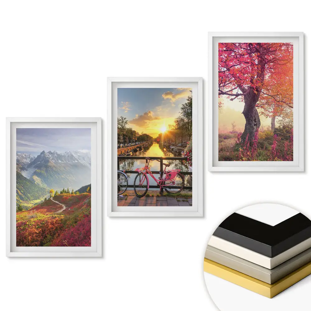 Set tablouri living Peisaje naturale uimitoare în rame