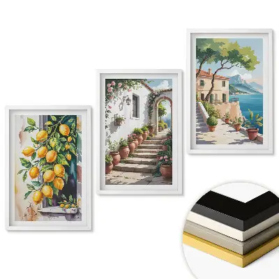 Set tablouri living Peisaje însorite și inspirații citrice