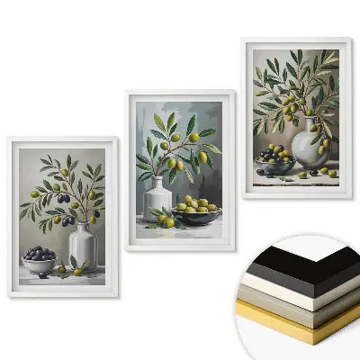Set tablouri living Inspirații de măsline într-un stil clasic