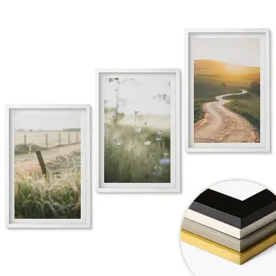 Set tablouri living Peisaje naturale în nuanțe delicate