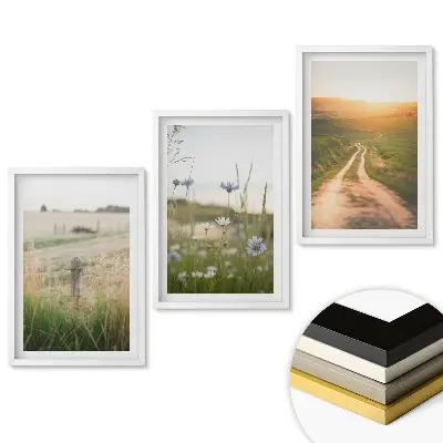 Set 3 tablouri pentru living cu peisaje idilice din natură