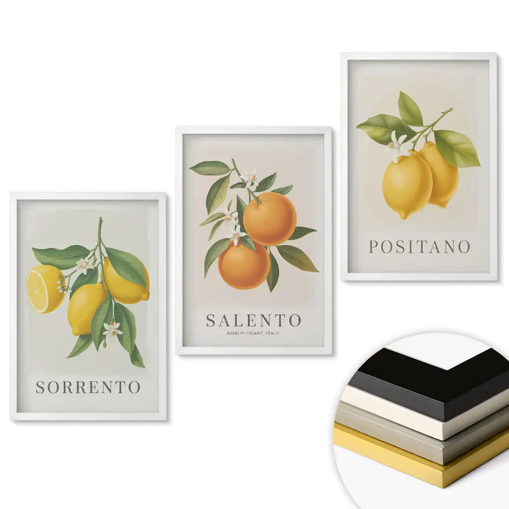 Set tablouri living Inspirații citrice din Italia
