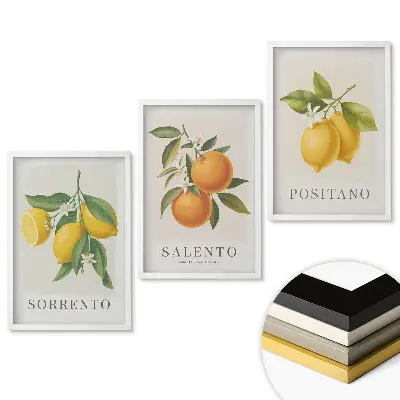 Set tablouri pentru living Inspirații citrice din Italia