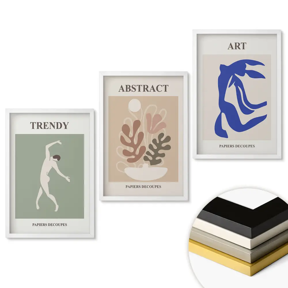 Set de tablouri pentru living cu forme moderne de artă decorativă