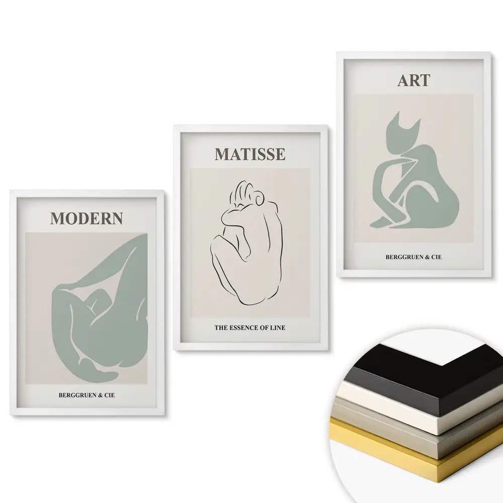 Set de tablouri pentru living cu artă minimalistă