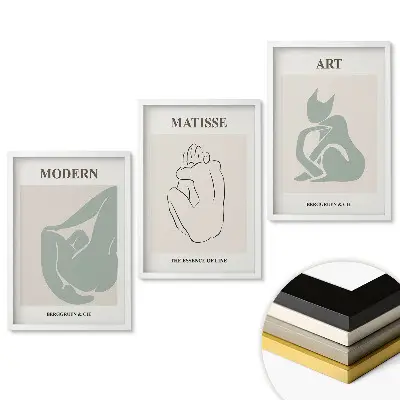 Set tablouri living Operă de artă minimalistă pe perete