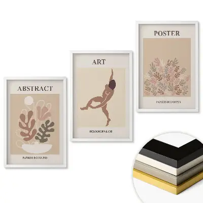 Set tablouri living Grafică modernă în culori discrete