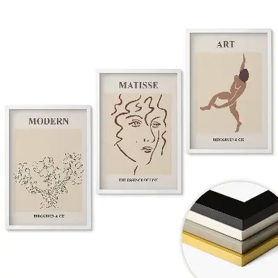 Set 3 tablouri living Inspirații moderne în arta abstractă
