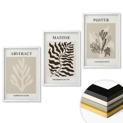 Set tablouri living Grafică modernă în culori discrete