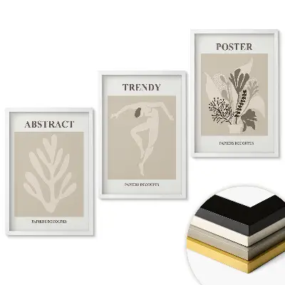 Set tablouri living Grafică modernă în culori discrete