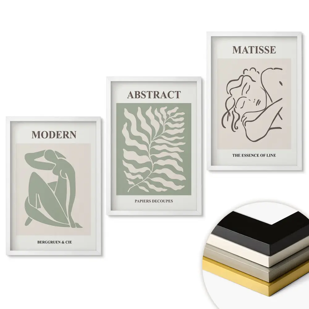 Set de tablouri pentru living cu opere de artă moderne și abstracte