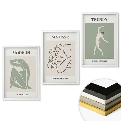 Set tablouri living Frumusețe abstractă într-un stil minimalist