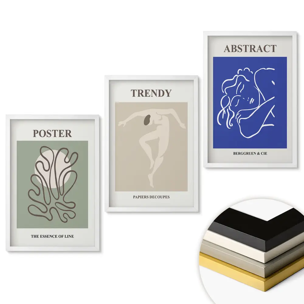 Set 3 tablouri living Grafică interioară modernă