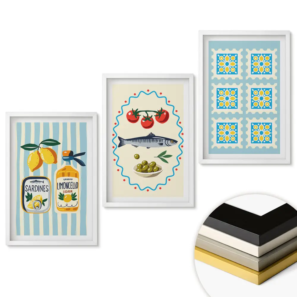 Set de 3 tablouri pentru living Arome italiene