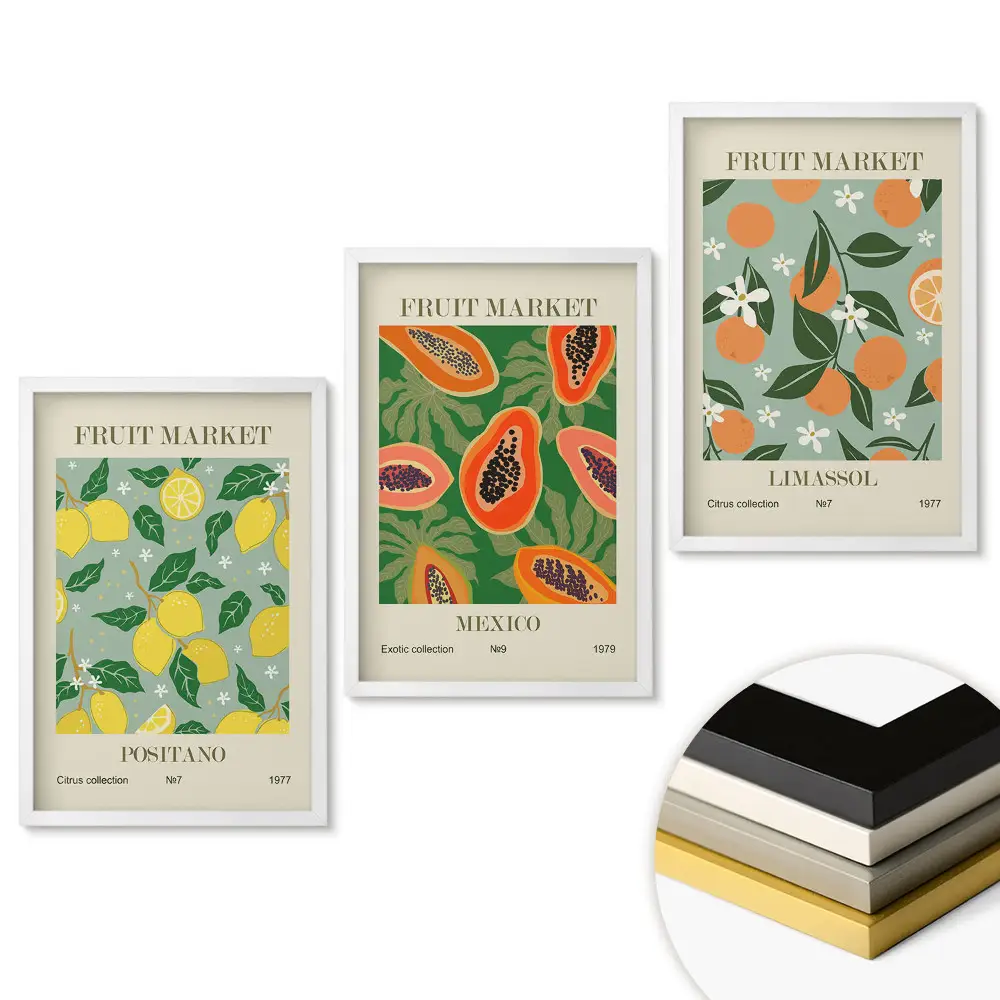 Set de tablouri pentru living Inspirații din fructe