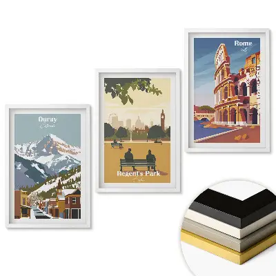 Set tablouri living Amintiri dintr-o călătorie prin orașe