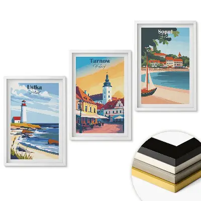Set tablouri living Orașele de coastă poloneze și farmecul lor
