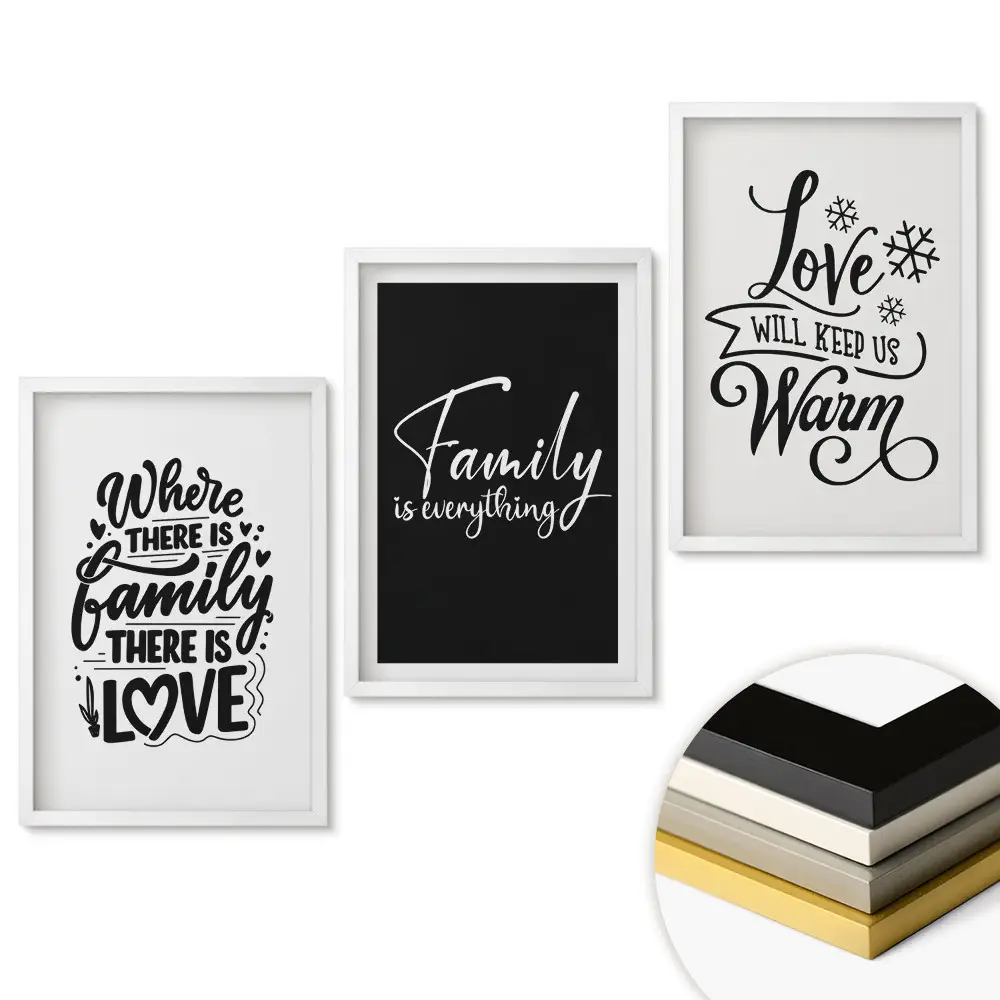 Set tablouri pentru living Familia și dragostea