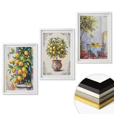 Set tablouri living Inspirații citrice în arta decorativă