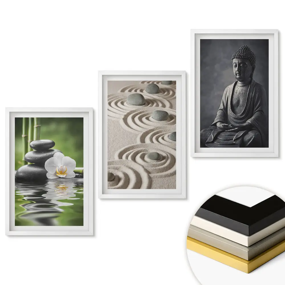 Set de 3 tablouri pentru living Armonia naturii