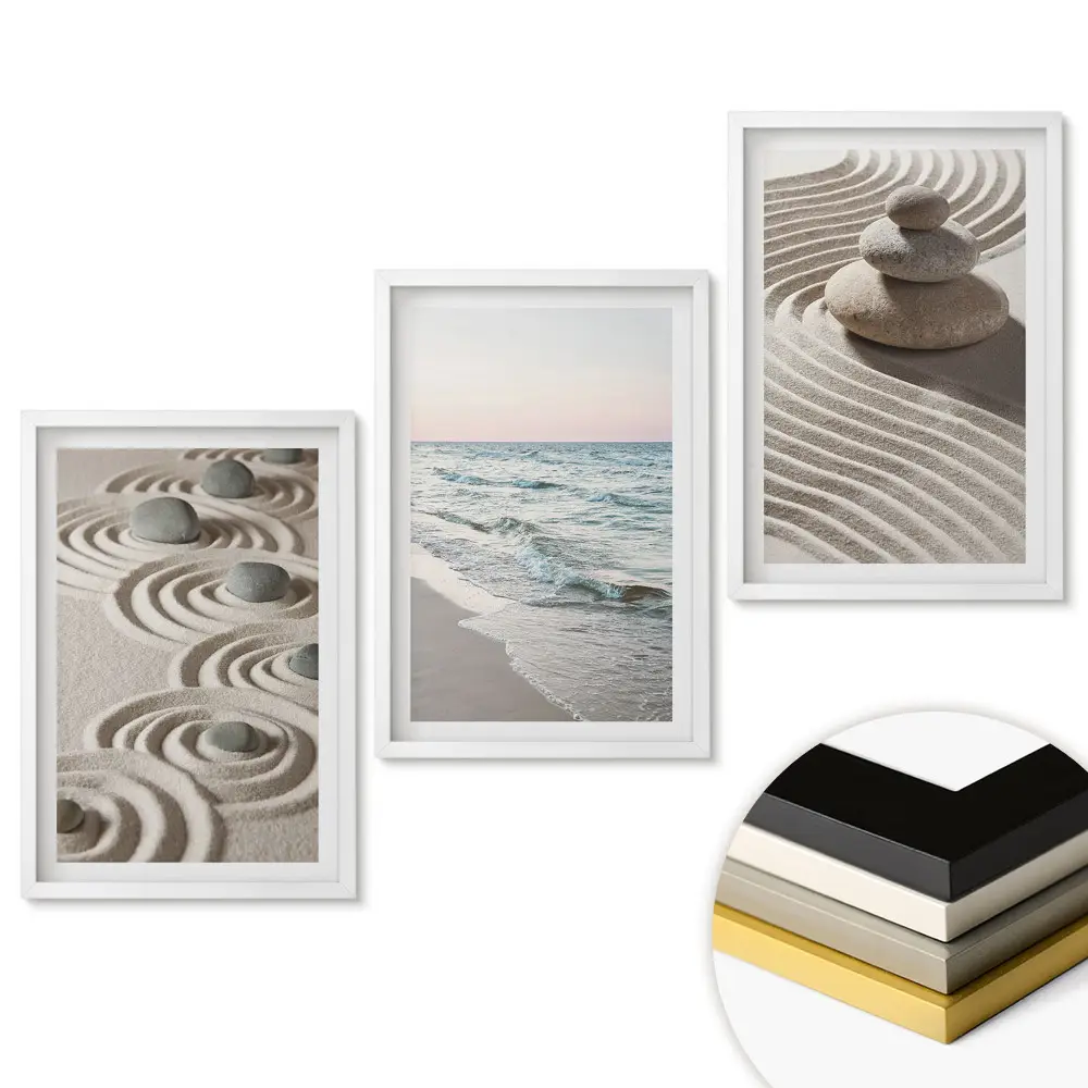 Set de 3 tablouri pentru living Armonia naturii