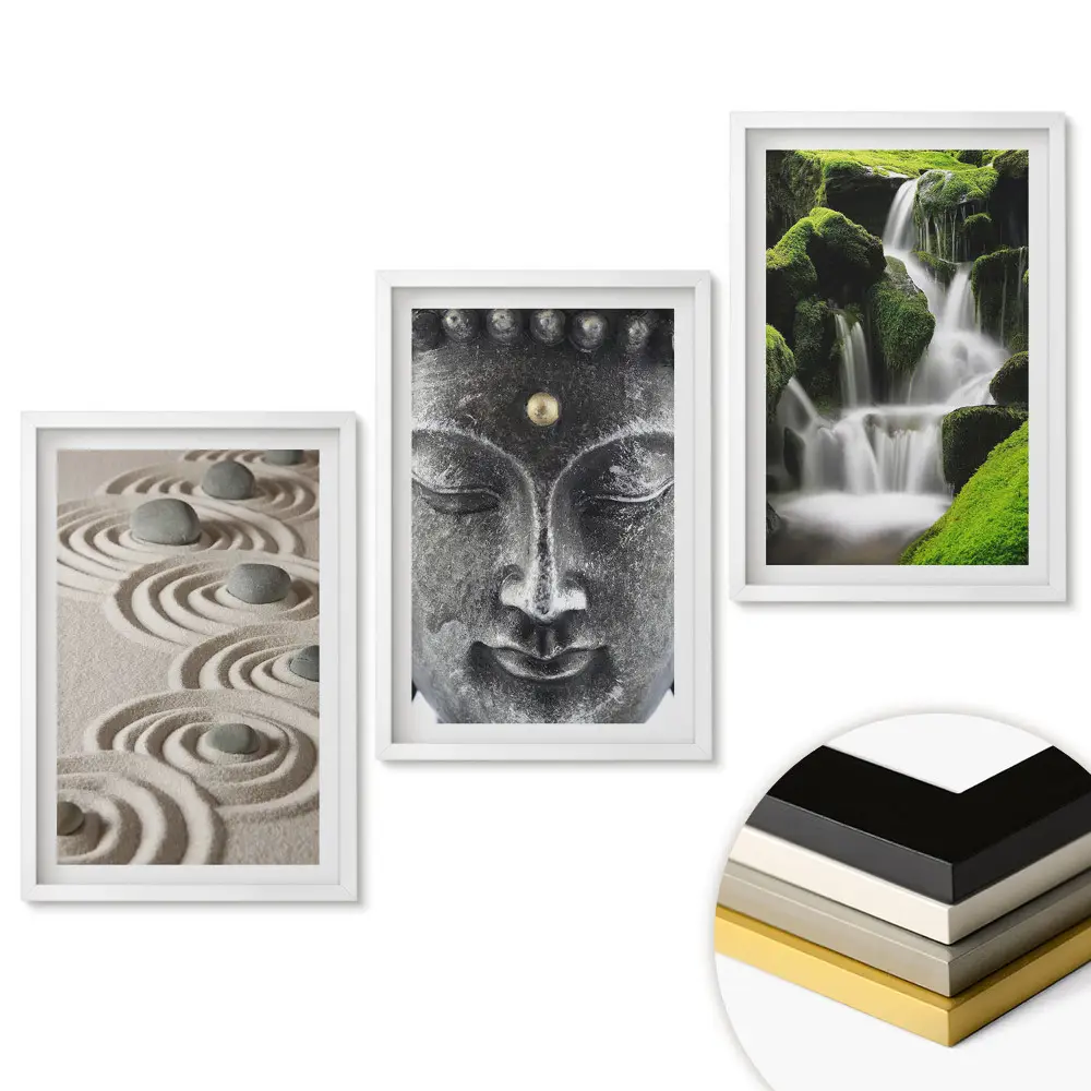 Set 3 tablouri pentru living Armonia naturii și liniștea sufletească