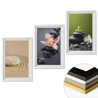 Set 3 tablouri living Armonia naturii și pacea în artă