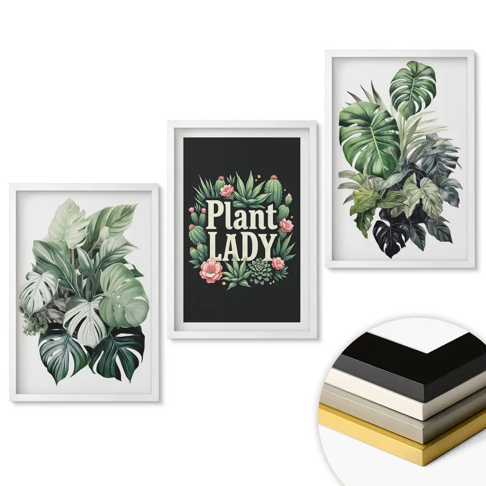 Set de tablouri pentru living Pasiunea verde