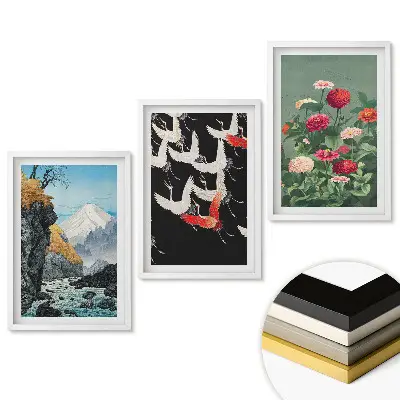 Set tablouri living Armonia naturii în arta japoneză